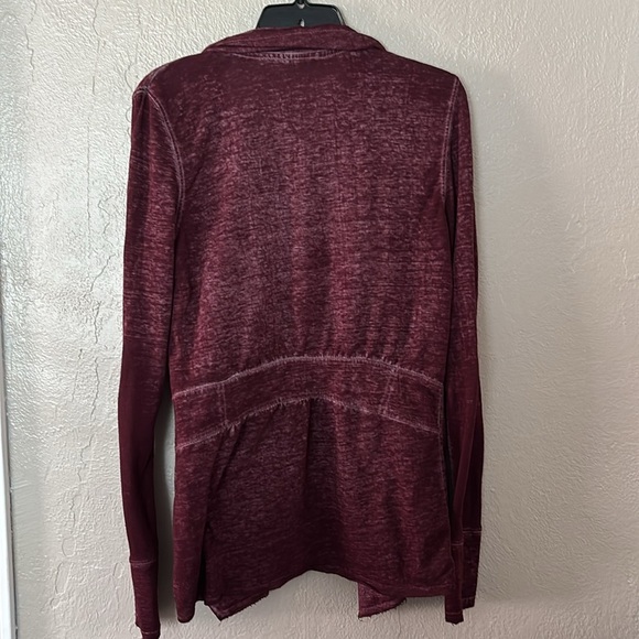 Women’s Maurice’s Open Cardigan, Burgundy, Medium - Picture 5 of 5